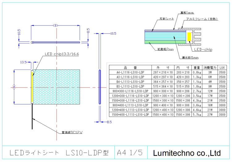 LEDライトシートLS10-LDP型